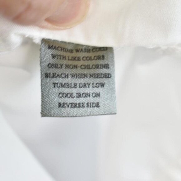 Bruno Embroidered White Pleated  Short Sleeve Button Up Shirt XL - Picture 7 of 7